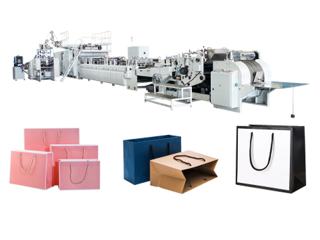 Máquina de alimentación de bolsas de papel de hoja completamente automática RKDZ-450T con mango torcido