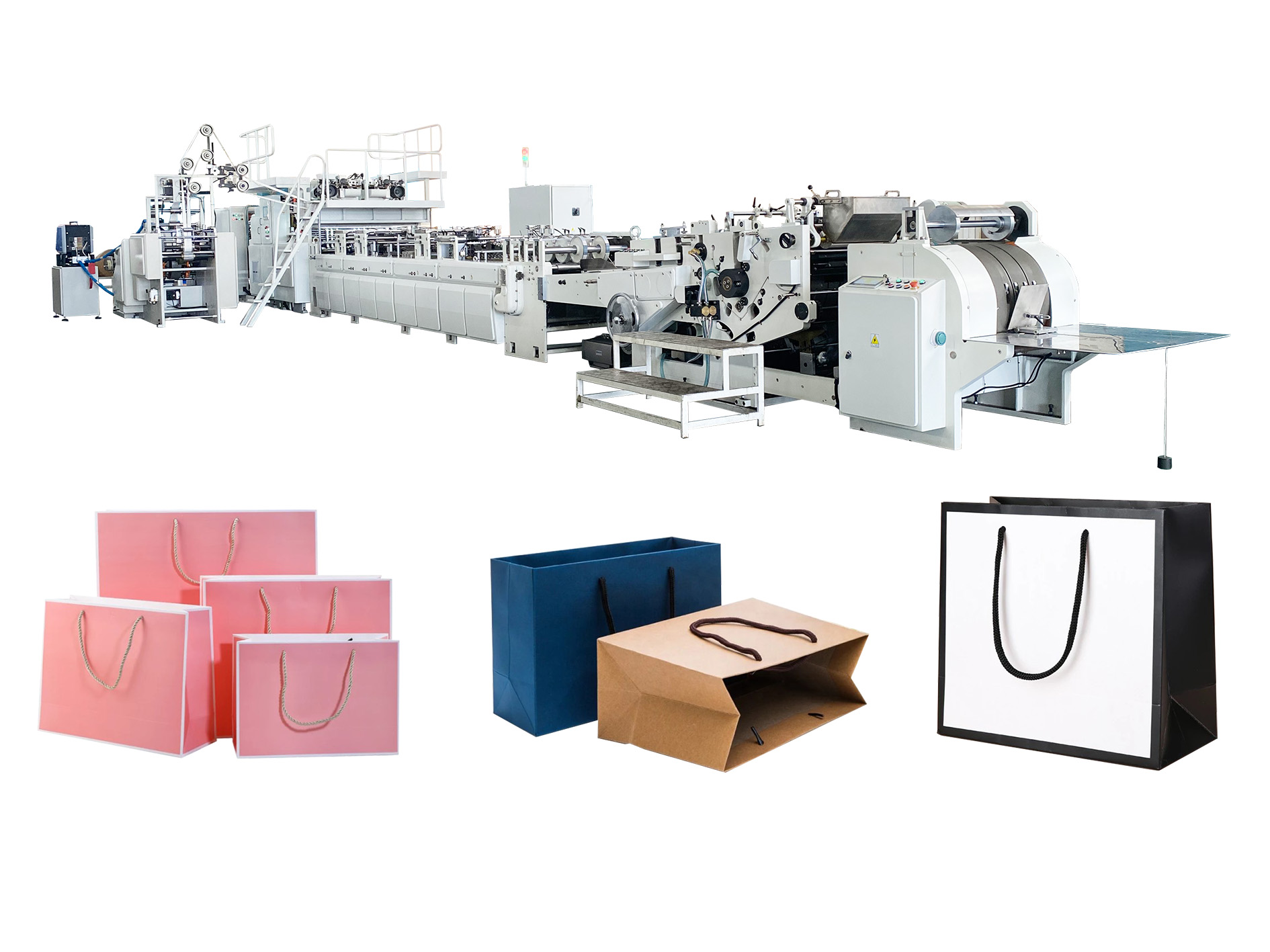 Máquina de alimentación de bolsas de papel de hoja completamente automática RKDZ-220T con mango torcido