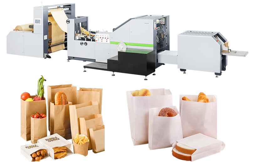 Fully Automatic Square Bottom Paper Bag Making Machine