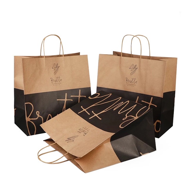BOLSA DE PAPEL CON ASA TORCIDAS